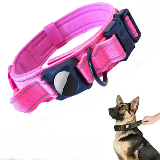 AirTag Dog Collar with Protective Holder โ GPS Tracking Safety Collar