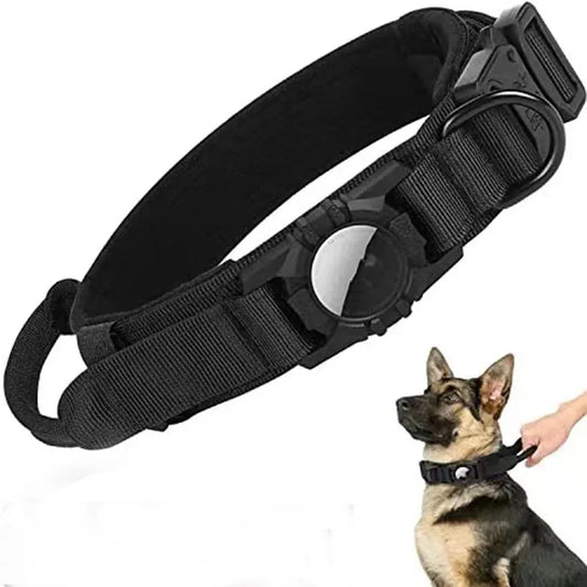 AirTag Dog Collar with Protective Holder – GPS Tracking Safety Collar