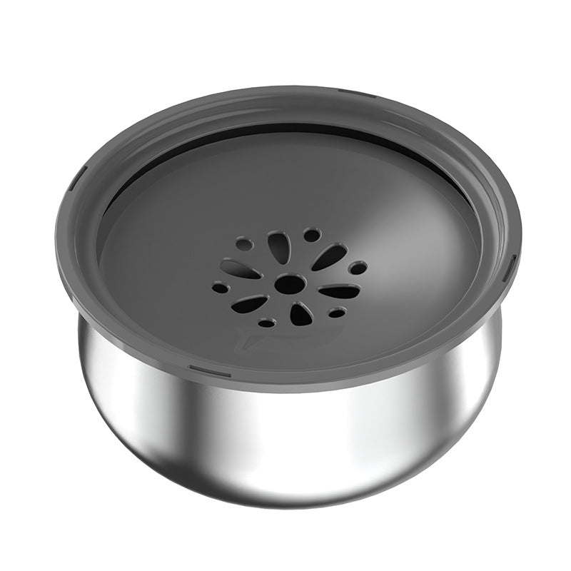 Stainless Steel Dog Water Bowl with Splash Guard – Large, No-Spill Design