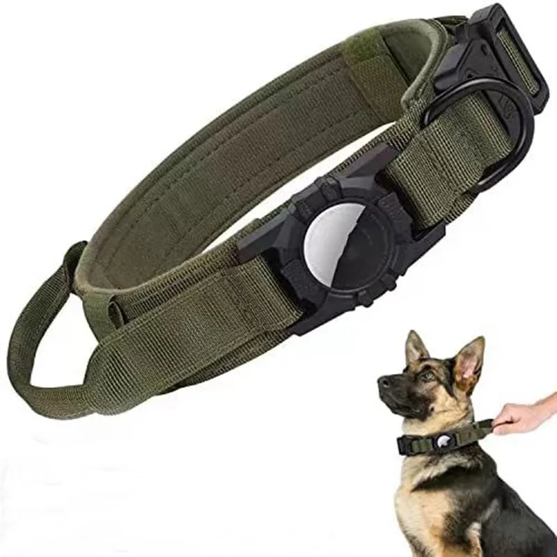 AirTag Dog Collar with Protective Holder – GPS Tracking Safety Collar