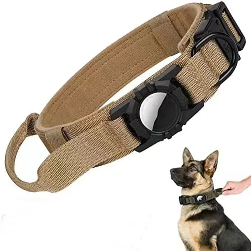 AirTag Dog Collar with Protective Holder – GPS Tracking Safety Collar