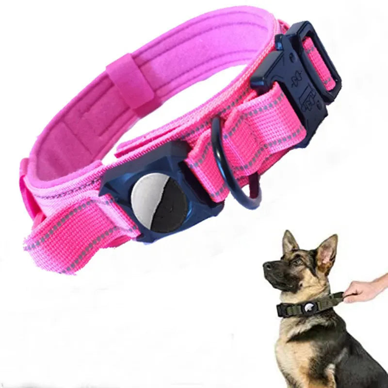 AirTag Dog Collar with Protective Holder – GPS Tracking Safety Collar