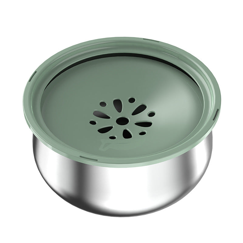 Stainless Steel Dog Water Bowl with Splash Guard – Large, No-Spill Design